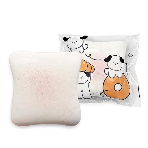 Bread Butter Squishy,Slow Rising Squishy，Stocking Stuffers,Stress Balls，Stress Relief & Fidget Toys for ADHD，Party Favor Gift (White) - Image 1