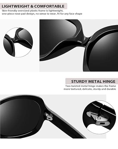 Joopin Oversized Sunglasses Womens Trendy Polarized Large Driving Sun Glasses Ladies UV Protective Big Sunnies Shades thumbnail 4