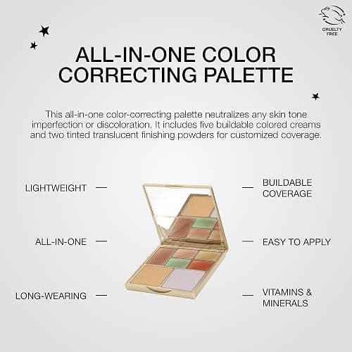 Stila Color Correcting Palette, Correct And Perfect All In One, Cream & Powder Face Makeup for Dark Circles, Redness, 0.45 Oz. thumbnail 4
