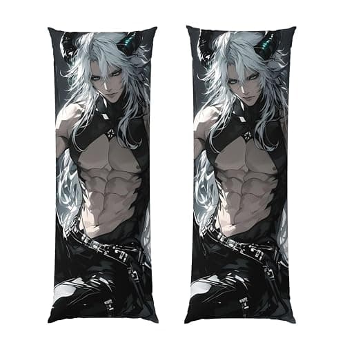 COCONIEE Charm Male Handsome Man Abdominal Muscle Body Pillow Case Cover 20x54in,Anime Handsome Boy Sexy and Cute Home Decor,for Women Men Adults - Image 1