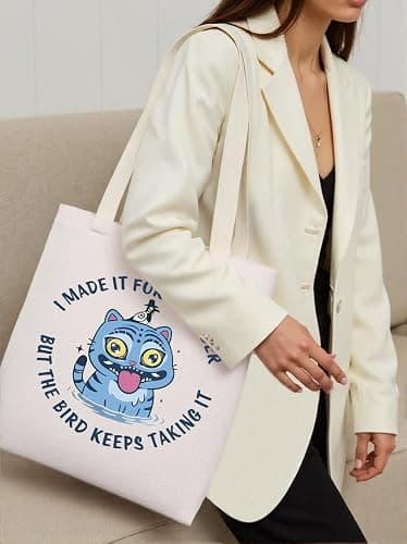 ZJXHPO Hunters Movie Merchandise Tote Bag Derpy the Tiger And Bird Shoulder Bag Music Tiger Lovers Gift Boy Band Fans Gift thumbnail 2