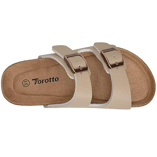 Torotto Kids Sandals Boys Girls Slide Summer Non-slip Cork Glitter Toddler Slippers with Adjustable Straps for Indoor & Outdoor thumbnail 5