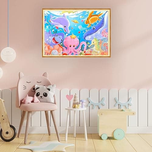 Jumbo Floor Puzzle for Kids Underwater Jigsaw Large Puzzles 48 Piece for Toddler Children Learning Preschool Educational Intellectual Development Toys 3-5 4-8 Years Old Gift for Boys and Girls thumbnail 9