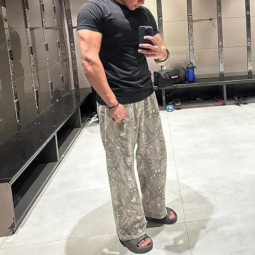 DIOTSR Mens Baggy Pants Athletic Graphic Print Joggers Workout Streetwear Sweatpants with Pockets thumbnail 4