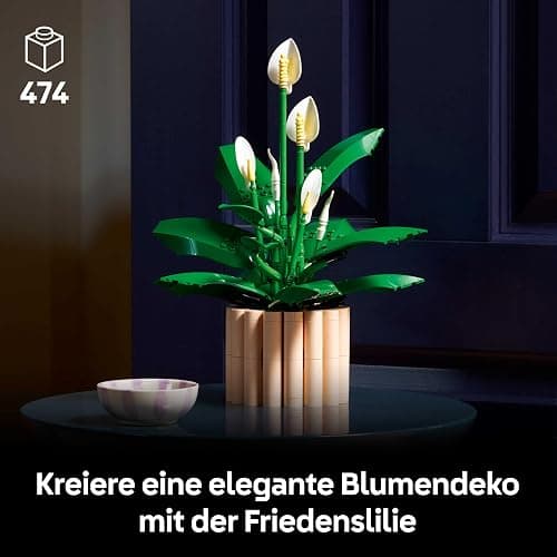 LEGO Botanicals Friedenslilie - Set mit Kunstpflanze für Erwachsene - mit künstlicher weißer Blüten und Knospen für DIY Deko - Geschenkidee für Frauen - 11504 thumbnail 4