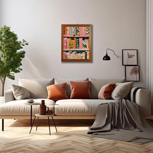 Mosaflare Paint by Numbers for Adults Beginner, Bookshelf Adult Paint by Number Kits on Canvas, DIY Acrylic Oil Easy Painting by Numbers for Home Wall Decor 16X20 inch (Without Frame) thumbnail 3