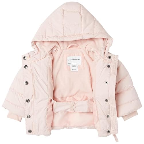 Amazon Essentials Girls and Toddlers' Heavyweight Hooded Puffer Coat, Water-Resistant thumbnail 4