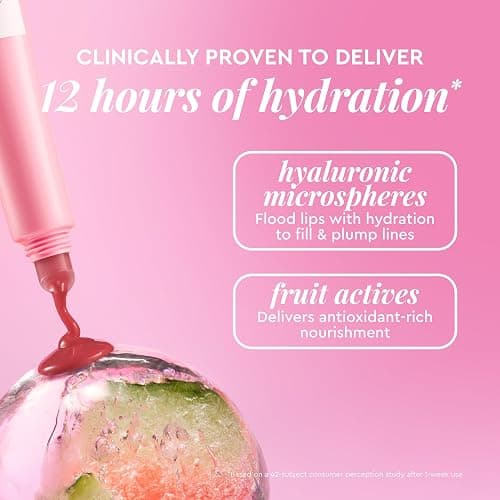 Glow Recipe Glass Balm Lip Treatment - 12Hr Hydrating Lip Balm & Moisturizer with Hyaluronic Acid to Smooth, Plump & Protect from Dryness - Sheer Soft Pink Tint, Watermelon Bingsoo (15 ml) thumbnail 4