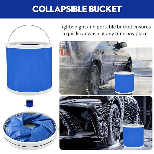 Qydipclin 45Pcs Car Detailing Kit, Car Detailing Brush Set, Car Wash Cleaning Kit, Car Detailing Brushes, Professional Car Care Kit for Interior Exterior Wheels, Blue thumbnail 6