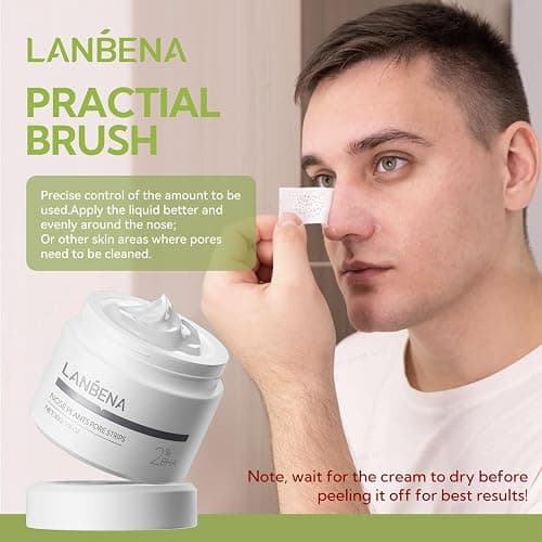 LANBENA Blackhead Remover - Peel Off Mask for Nose & Face, Blackhead Removal Kit 1.05oz thumbnail 7