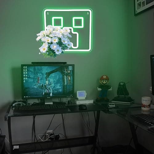Game Neon Sign for Wall Decor Gaming LED Lights Gaming Signs for Boys Bedroom Neon Signs for Man Cave Gamer Room Decor for Party Birthday Gifts for Gamers Teen Boys Men Size 14.2 * 13.4 in(XD134) thumbnail 6