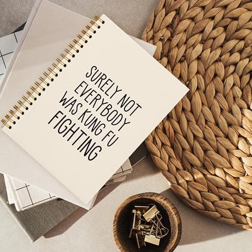 hold fizz Funny Office Gifts Notebook Journal, Gag Fun Gifts for Coworker Employee Colleague Boss Adults, Kung Fu Fighting, Sarcastic Gift for Women Men, Spiral Notebook 5.5 x 8.3 thumbnail 4