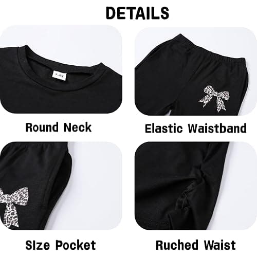 Afsmlys Tween Girls Clothes T-Shirt Top + Pants 2pcs Outfit Set Teen Girl Spring Summer Clothing, Size 7-16 Years thumbnail 6