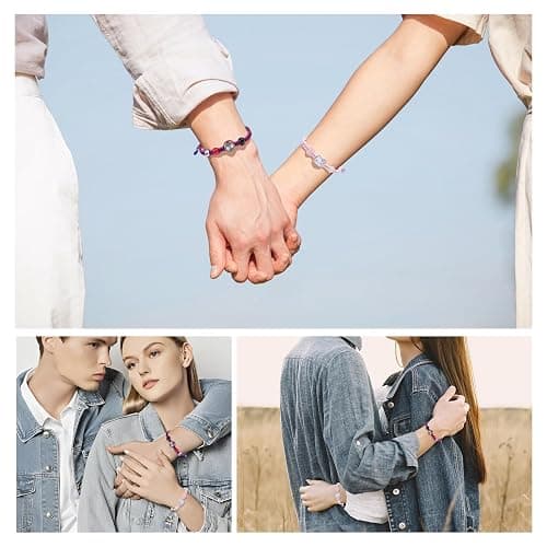 XMITHJLS Couples/Friendship Matching Bracelets,Bat/Spider/kitty Bracelets Set, Valentine's Day Birthday Jewelry Gifts for Gf and Bf Soulmate, Matching Gifts for Husband&Wife Son&Daughters BFF thumbnail 6