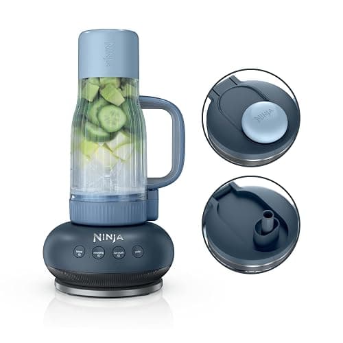 Ninja Blendboss™ | Personal Blender for Smoothies & Frozen Drinks | 26oz Travel Tumbler with LeakProof Lid, Chug Spout & Detachable Straw | Auto-iQ Technology | Cyberspace | DB351CY - Image 1
