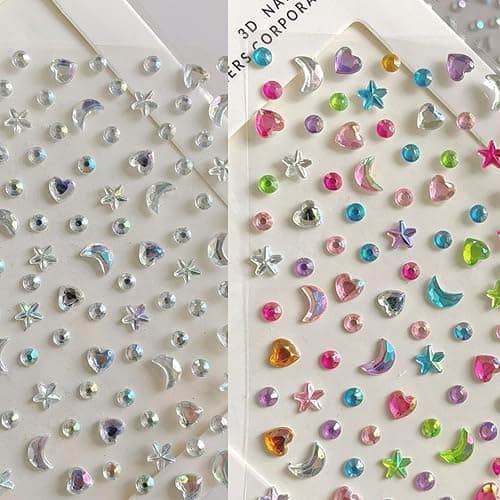 NOOEPC Self Adhesive Face Gems Stickers, Hair Gems Face Jewels Eye Jewels Rhinestones Festival Essentials Rave Accessories Rhinestone Stickers, Eye, Makeup for Kids,Women thumbnail 3