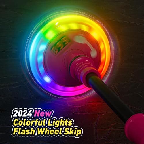 Flooyes Skip Ball for Kids, Ankle Skip Ball Toy with Counter, Timer and Cal Calculator, Girl Birthday Gifts for Age 6 7 8 9 10+, Rechargeable Colorful Flash Wheel Skip Ball for Girls Women thumbnail 4