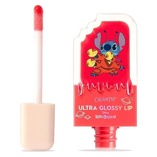 ColourPop x Stitch Ultra Glossy Lip Gloss - High-Shine, Non-Sticky & Hydrating Lip Gloss with a Flexible Paddle Applicator - Sheer Coral Red - Experiment 626 (0.24 Fl oz) - Image 1