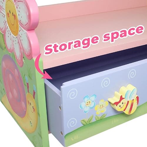 Fantasy Fields Magic Garden Kids 3-Tier Bookshelf & Drawer, Multi thumbnail 5