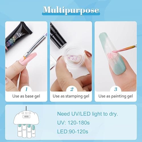 Biutee Nail Stamping Gel Polish 24 Colors Stamp Polish Gel 0.17 Fl Oz UV LED for Nail Art Stamping Plate Stamper Soak Off Printed DIY Nail Art Design 5ML thumbnail 8
