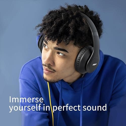 Uliptz Bluetooth Headphones Over Ear, Wireless HiFi Stereo Foldable Headset | 65H Playtime, Bluetooth 6.0, 6 EQ Modes, Built-in Mic, Deep Bass Stereo, Lightweight Design for Home, Office, Travel & PC thumbnail 5