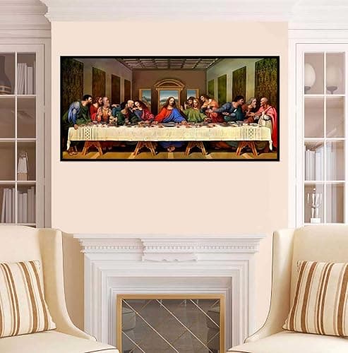Diamond Painting by Number Kit, The Last Supper Large Size 5D Diamond Painting Picture Gem Art Craft Kit Full Drill Embroidery Painting for Home Wall Decor DIY Christmas Gift (59 x 26in) thumbnail 3