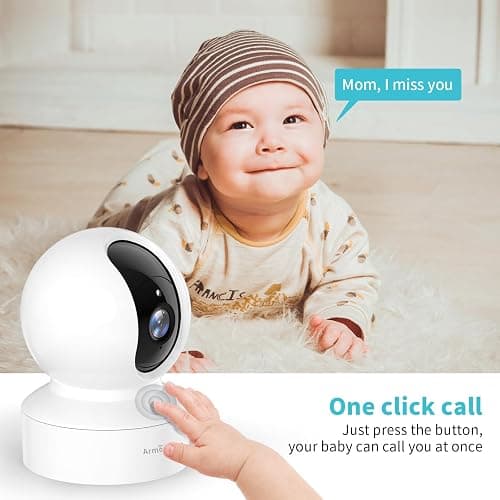Armorcope Pet Camera, 2K HD Dog Camera with Phone APP, 360° Pan/Tilt View Puppy Cam, One Click Call for Baby Monitor, MagivPix Night Vision,Motion Tracking Alarm with Cloud/Local SD -2 Pack thumbnail 6