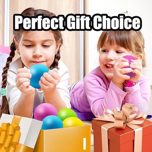 Eutreec Stress Ball Toys Color Changing - Sensory Squeeze Toys Squishy Balls for Teens Kids and Adults Stress Relief Balls for Easter Stocking Party Bundle - 4 Pack(Green/Yellow/Blue/Pink) - 4 Pack thumbnail 5