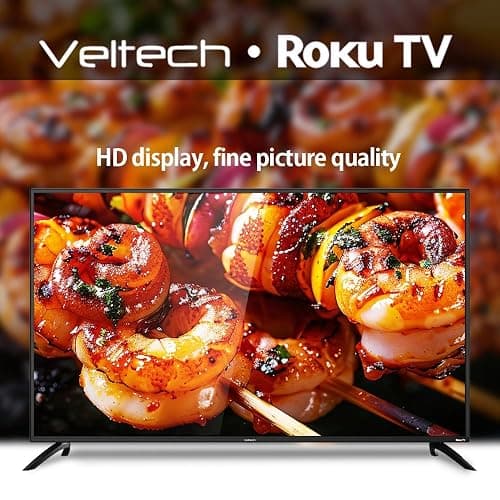 Veltech 50 Inch Smart TV 4K – UHD Roku TV with Freeview, Netflix, Apple TV+, BBC iPlayer, HDR, Dolby Audio, Voice Control, HDMI, USB – Smart TV for Living Room or Home Theatre [Energy Class G] thumbnail 4