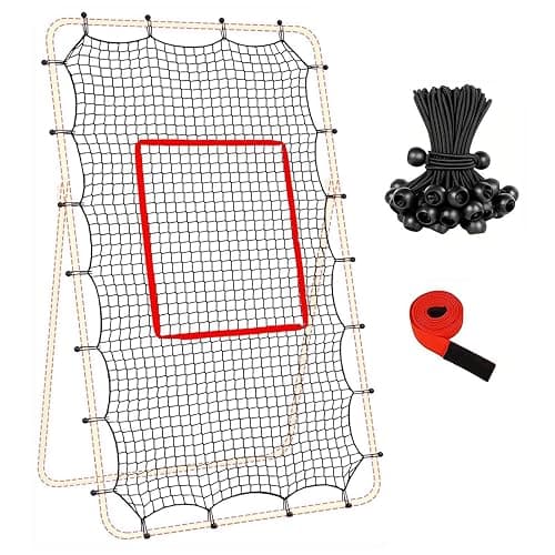 Volleyball Rebounder Net | 7x4ft Portable Training Equipment | Sports Rebounder with Elastic Rope & Target | for Teens Adults Players Beginners Outdoor Backyard Court Pool thumbnail 9