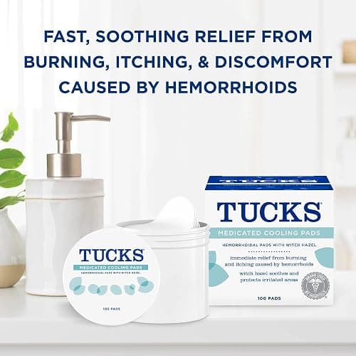 TUCKS Medicated Cooling Pads, 100 Count – Pads with Witch Hazel, Cleanses Sensitive Areas, Protects from Irritation, Hemorrhoid Treatment, Medicated Pads Used By Hospitals thumbnail 5