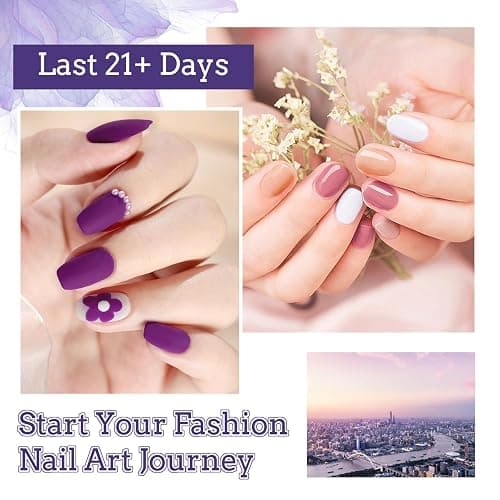 JODSONE 20 Colors Gel Nail Polish Kit with U V Light Base Top Matte Coat High Shine Vibrant Nail Gel Equipped with Manicure Tools thumbnail 7