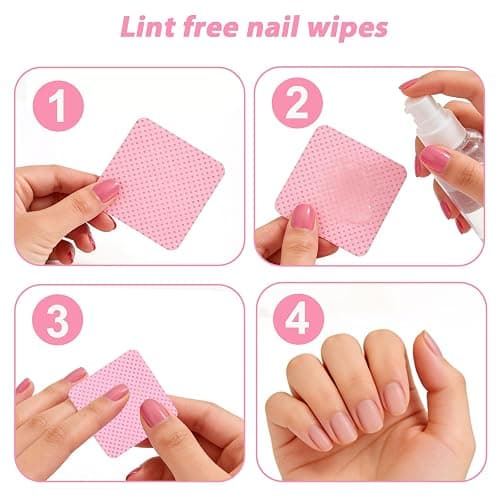 BONXAXK 720Pcs Lint Free Nail Wipes, Polish Remover, No lint Absorbent Soft | Nail Supplies, Naile Glue Wipes, Pads Gel, Non-Woven, for Fingernail Polish Remover Eyelash Extensions Nail Atr thumbnail 5