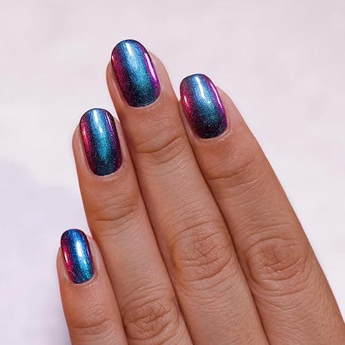 ILNP Birefringence - Blue, Purple, Red, Green, Yellow, Orange Ultra Chrome Color Shifting Nail Polish thumbnail 5