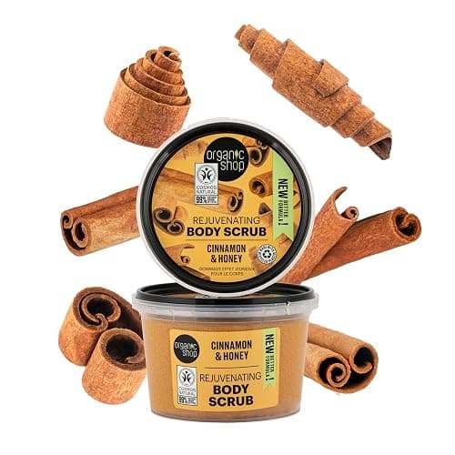 Organic Shop 250ml Body Scrub Rejuvenating Cinnamon & Honey thumbnail 3