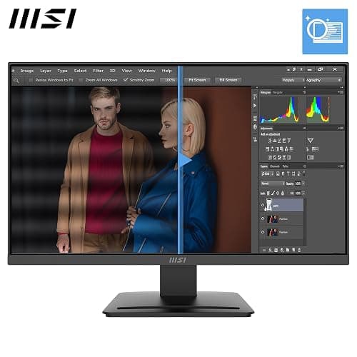 msi PRO MP243L E14 24-inch IPS 1920 x 1080 (FHD) Gaming Office Monitor, 144Hz, Free-Synch, HDR Ready, HDMI, VGA Port,VESA Mountable, Tilt, 4-Side Slim Bezel,1ms, Black thumbnail 3