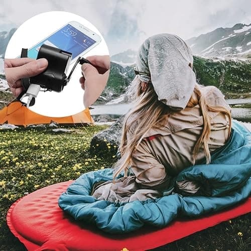 Hand Cranked Charger, USB Hand Crank Phone Charger Hand Power USB Charger for Outdoor Hiking Camping thumbnail 3