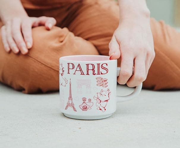 Disney The Aristocats Marie Pink Icons Ceramic Coffee Mug | Cup For Espresso, Tea | Holds 13 Ounces thumbnail 2