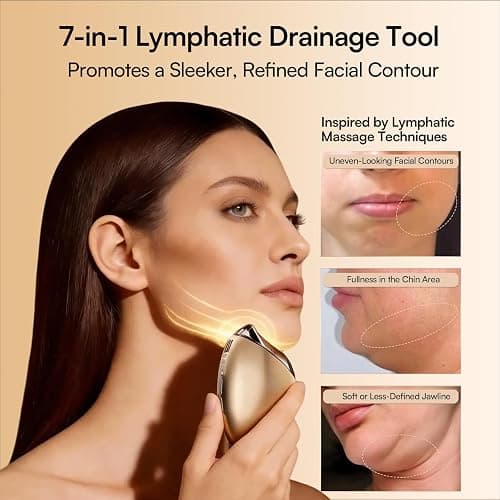 INIA 7-in-1 Red Light Therapy for Face and Neck Gua Sha Facial Massager Tool Device with Thermal and Cryo Mode for Puffiness & Firming Skincare Tool thumbnail 3