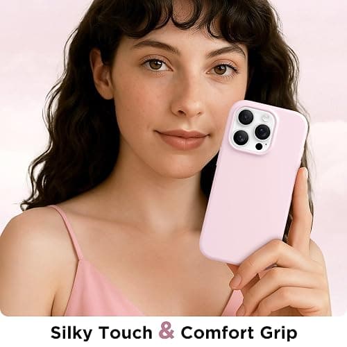 GOLBINBOX Magnetic for iPhone 16 Pro Case, Silicone Cover, Calke Pink | Compatible with MagSafe, Comfortable Grip, Soft Anti-Scratch Microfiber Lining, Slim Shockproof Protective Phone Case 6.3" thumbnail 9