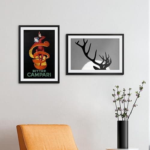 upsimples 13x19 Picture Frame, Display Pictures 11x17 with Mat or 13 x 19 Without, Wall Hanging Poster Frames, Black, 1 Pack thumbnail 2
