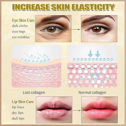 30 Pairs Lip Mask & Eye Mask, 24K Gold Crystal Gel Collagen Eye Patches for Puffy Eyes, Chapstick Bulk, Anti Wrinkle Patches for Lip, Hangover Kit, Bulk Gifts, Bulk Gifts for Coworkers, Cheer Gifts thumbnail 8