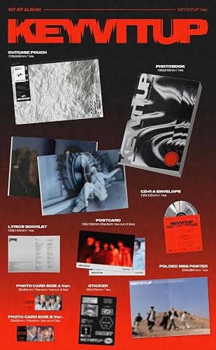 KEYVITUP 1st EP Album KEYVITUP [KEYVITUP Ver.] Photobook + CD + 2Photocard + Sticker + Postcard + Mini Poster + Outcase Pouch (Best One) thumbnail 2