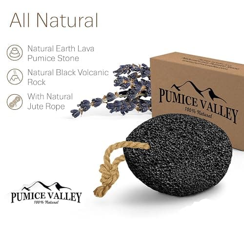 Pumice Stone - Natural Earth Lava Black - Callus/Corn Remover for Feet Heels and Palm - Pedicure Exfoliation Tool - Dry Dead Skin Scrubber - Health Foot Care thumbnail 2