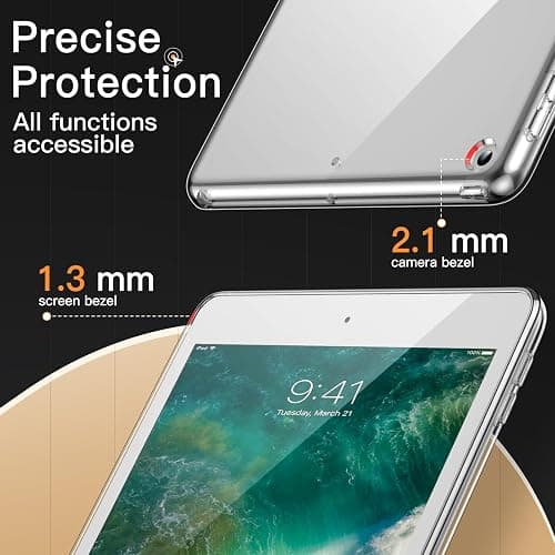 JETech Case for iPad 9.7-Inch (6th/5th Generation, 2018/2017), Soft TPU Transparent Slim Shockproof Tablet Cover (Clear) thumbnail 6