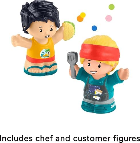 Fisher-Price Little People Musical Toddler Toy Serve It Up Food Truck Vehicle with 2 Figures for Pretend Play Kids Ages 1+ Years​ thumbnail 6