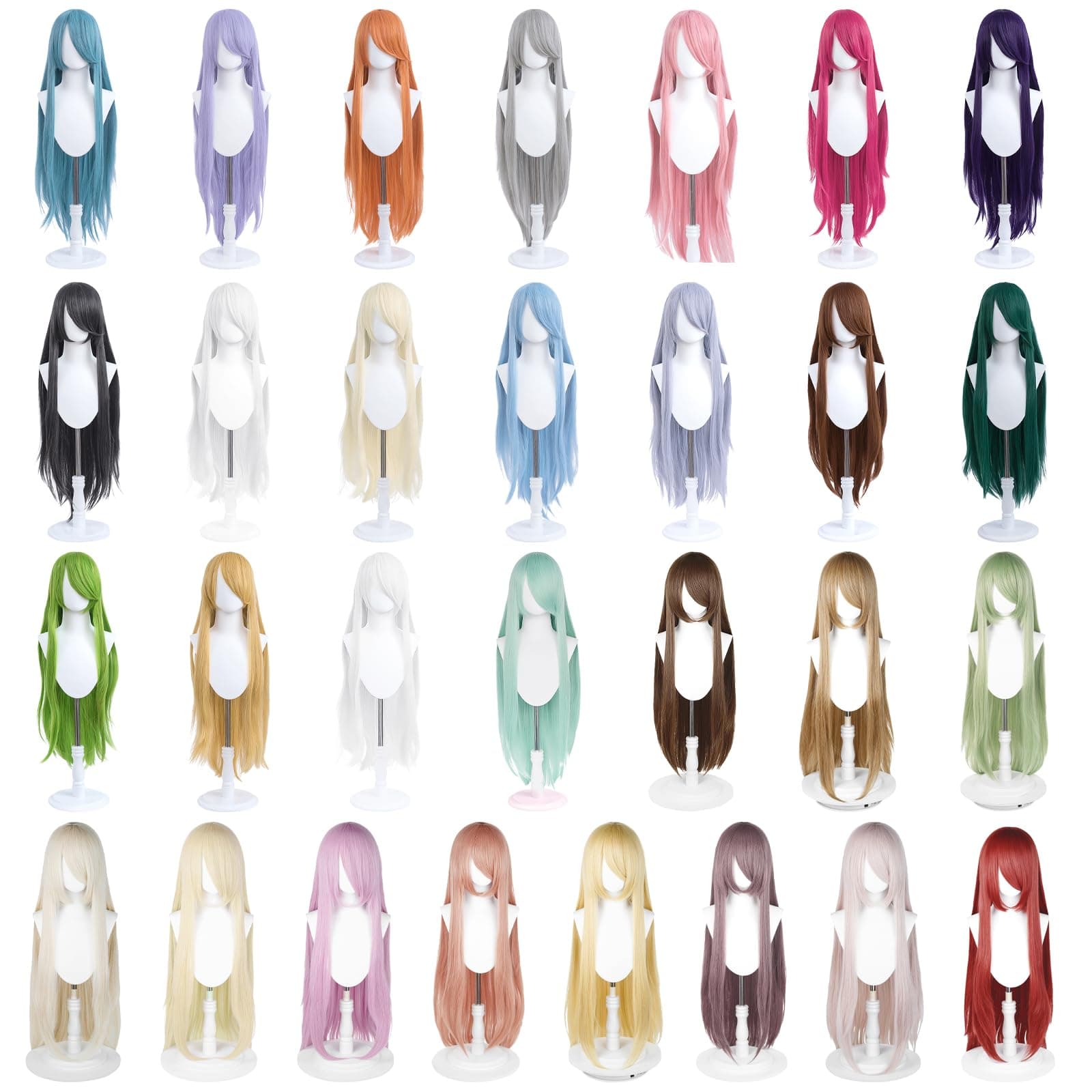 100cm Long Wig, Universal Anime Costume Cosplay Wig, Perfect for Party, Daily Wear, Festivals and Halloween, Great for TV Movie Anime Character Cosplay (Blonde) thumbnail 4