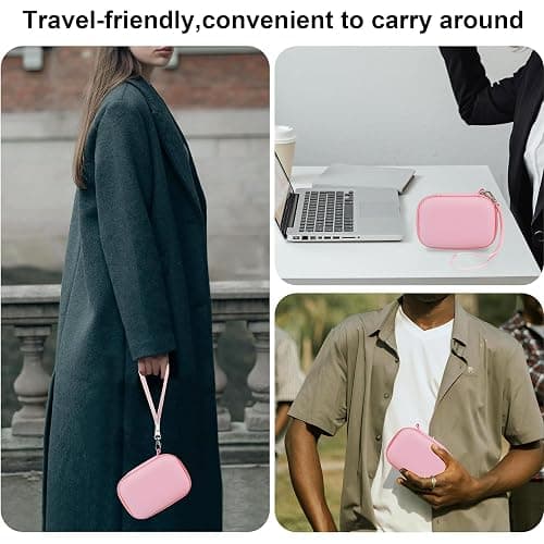 Leayjeen Digital Camera Case Compatible with CAMKORY/Canon PowerShot ELPH 180/ Sony DSCW800/ FHD 1080P 44MP Point Digital Camera,Compact Digital Camera-Pink(Case Only) thumbnail 6