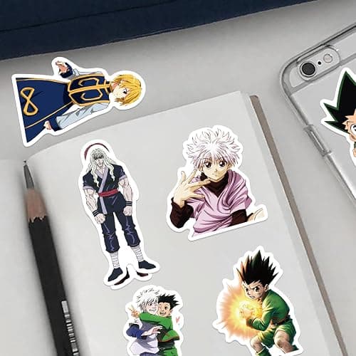 50pcs Hunter×Hunter Stickers for Kids, Cool Waterproof Vinyl Decal for Teen Adult Boy Laptop, Travel Case, Phone, Bike, Water Bottle, Guitar, Computer, Skateboard thumbnail 6