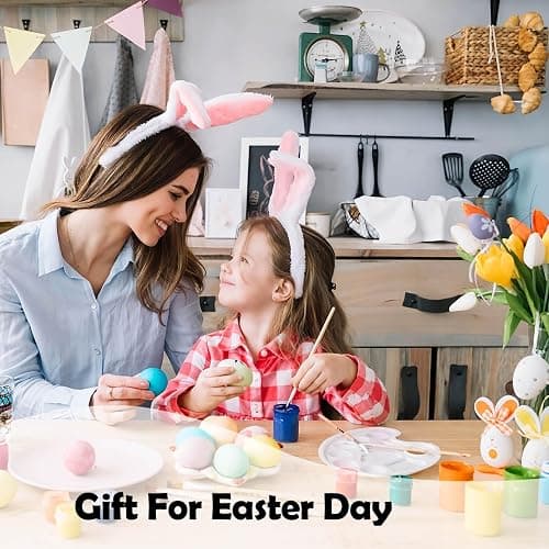 30oz Bunny Tumbler with Handle and Flip Straw, Rabbit Stainless Steel Vacuum Insulated Cup, Travel Mug Water Bottle, Easter Gifts for Women Bunny Lovers thumbnail 2